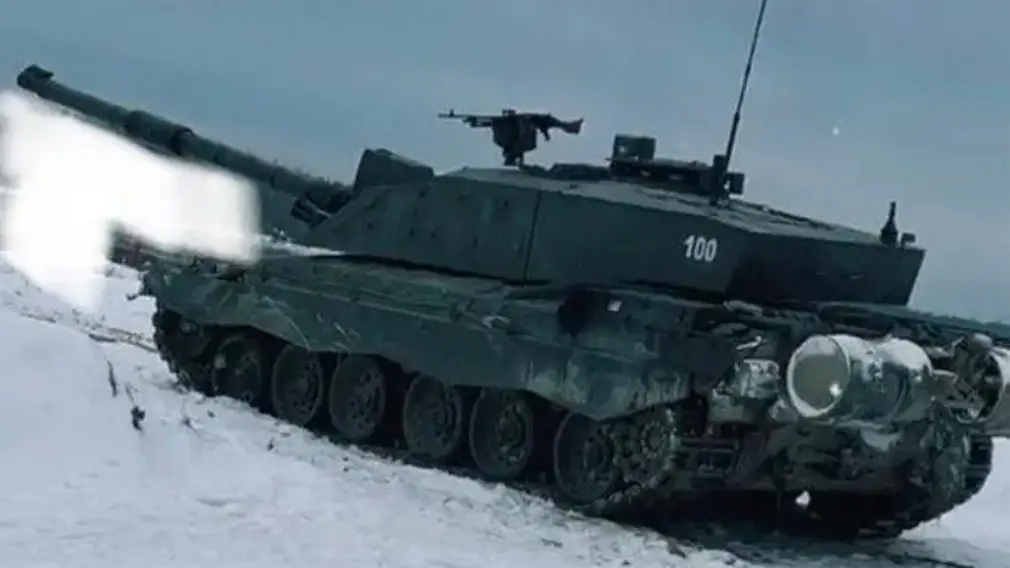 A Ukrainian Challenger 2 in the snow