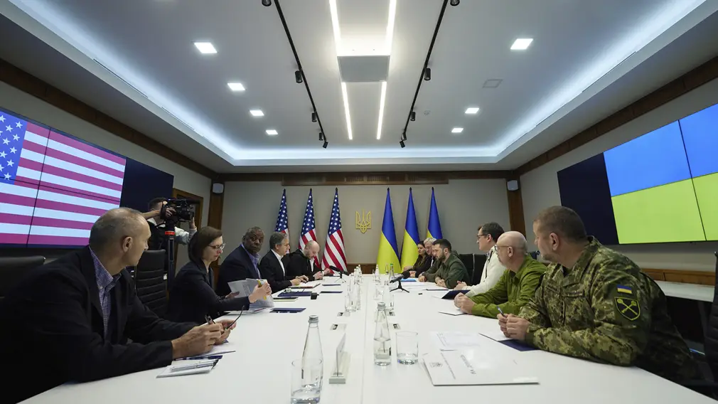 Президент Украины Владимир Зеленский и госсекретарь США Энтони Блинкен